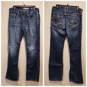 BKE Jeans Men 30L (30x31) Jake Straight Leg Medium Wash Preppy Y2K Stretch Denim